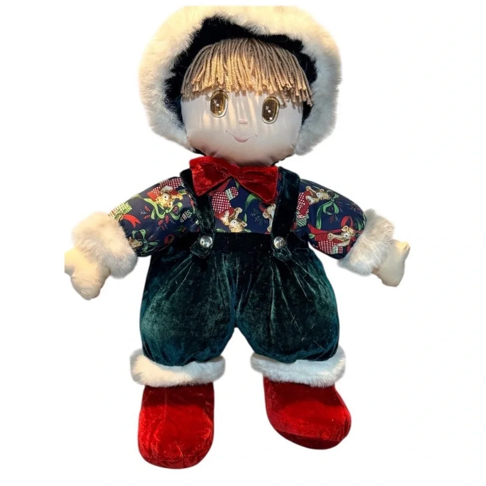 Christmas Pillow Dolls. Cuddle Wit. 25”. Boy Girl Set.